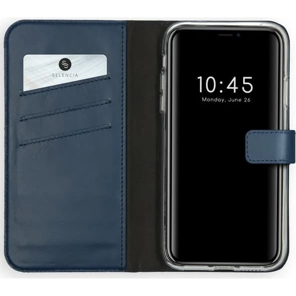 Selencia Ægte Læder Cover til Apple iPhone 11 - Blå