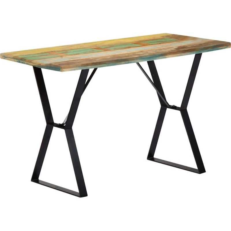 vidaXL spisebord i massivt genbrugstræ, 120x60x76 cm