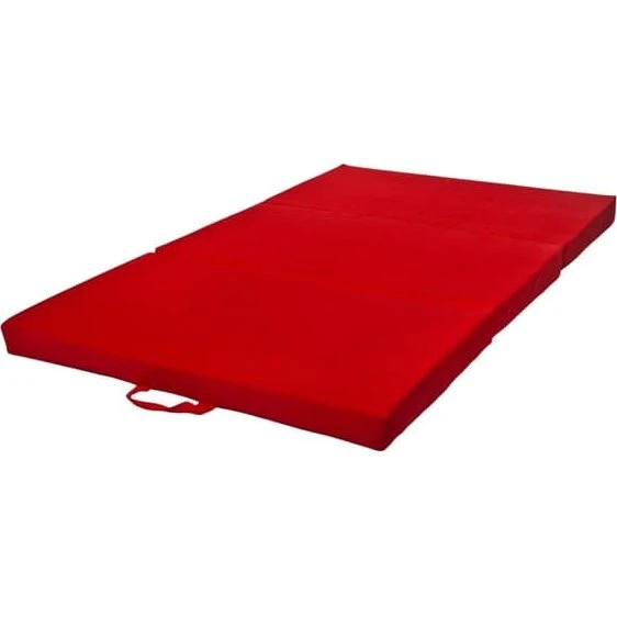 Sammenfoldelig gæstemadras 200x120x10 cm - Rød