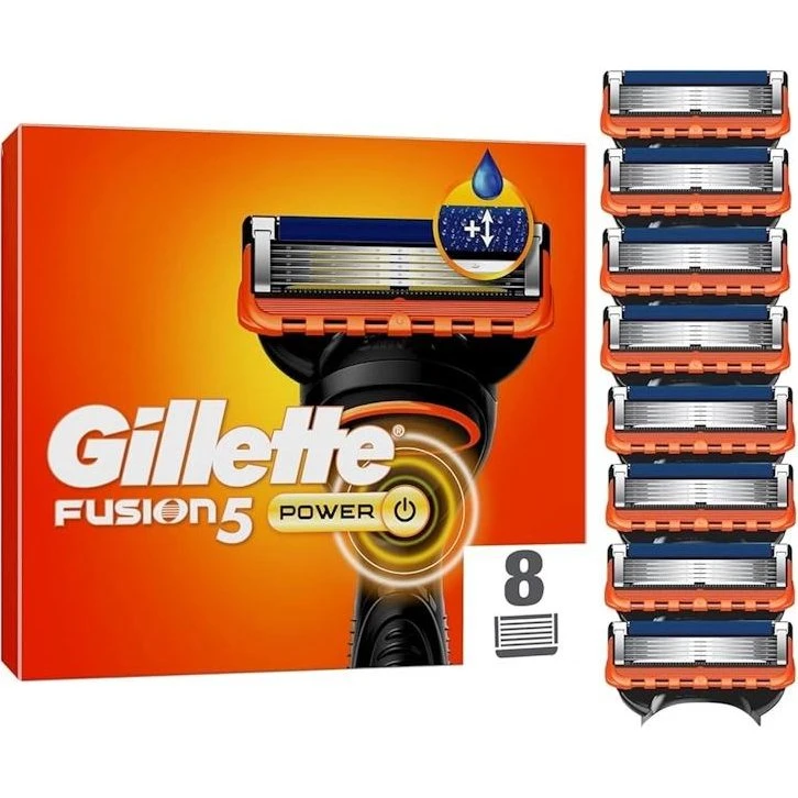 Gillette Fusion5 Power barberblade, 8 stk.