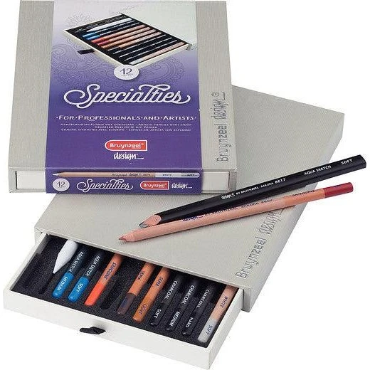 Bruynzeel Specialties Blyantsæt - 12 assorterede farver i luksusæske