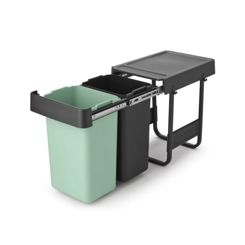 Brabantia Sort&Go Indbygningsmodul 2 x 15L - Mørkegrå