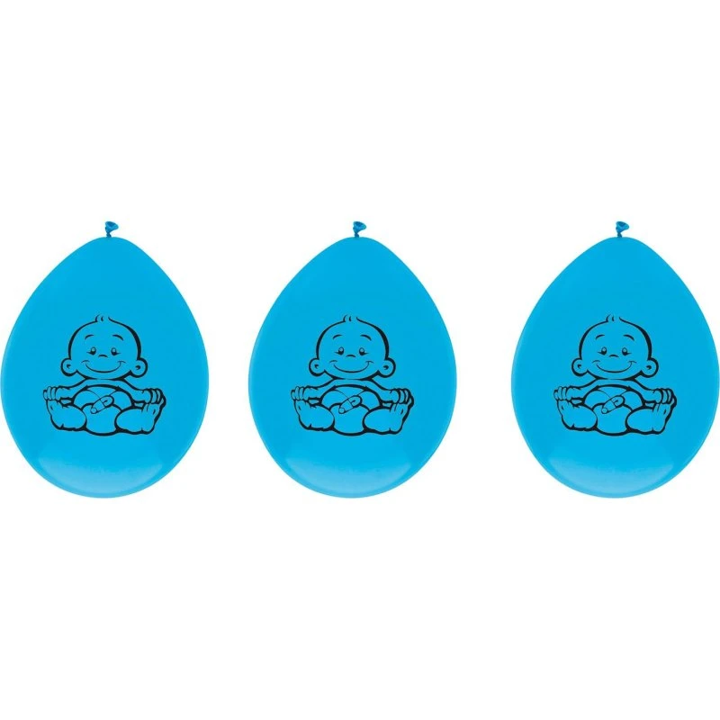 Haza Witbaard Baby Balloner - Blå - 6 stk. (30cm)