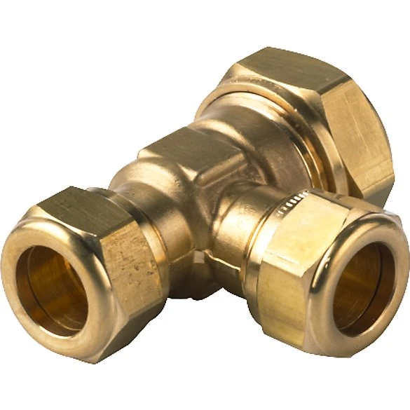 VSH Kompressions-Tee 28-22-28 mm til vand, varme og gas