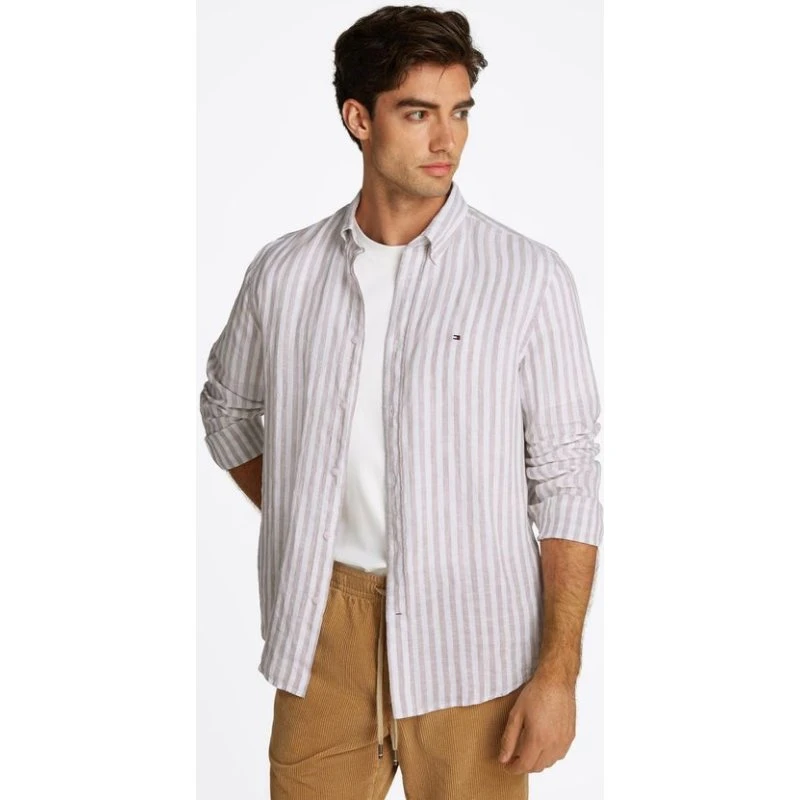 LINEN ESSENTIAL STRIPE RF SHIRT