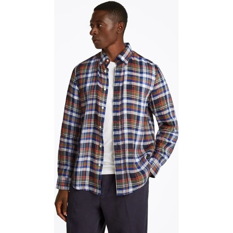 LINEN MULTI CHECK RF SHIRT
