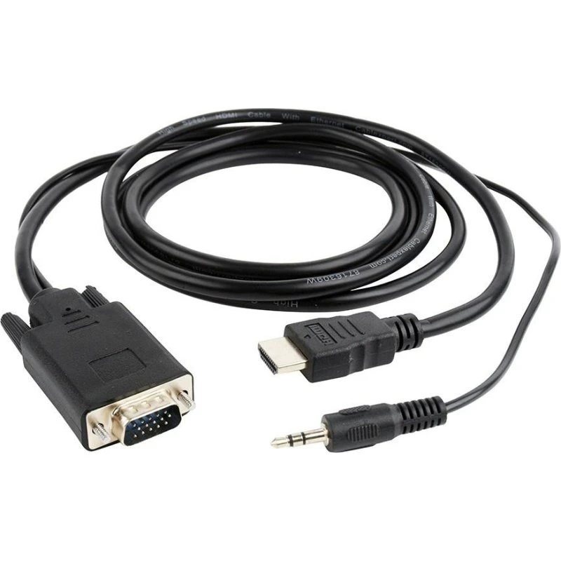 Gembird HDMI til VGA kabeladapter med lyd, 1,8 m, sort