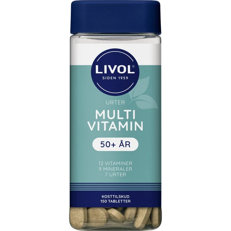 Livol Multivitamin 50+ Urter 150 stk