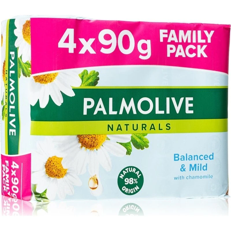Palmolive Naturlig fast sæbe med kamille, 4x90 g