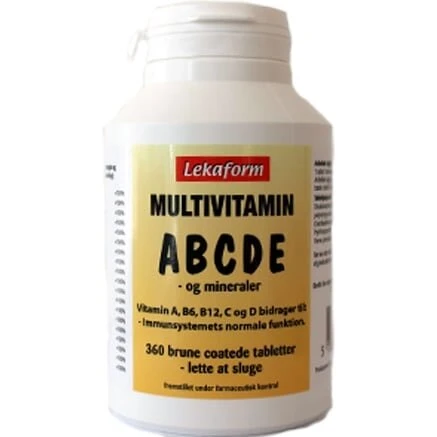 Lekaform Multivitamin ABCDE 360 tabletter