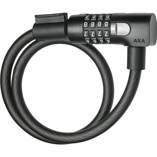 AXA Resolute C12-65 Spirallås med kode, 65 cm, sort