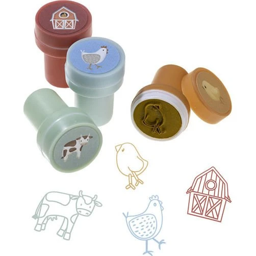 Little Dutch Bambolino Toys Stempelsæt - Little Farm (16 stk.)