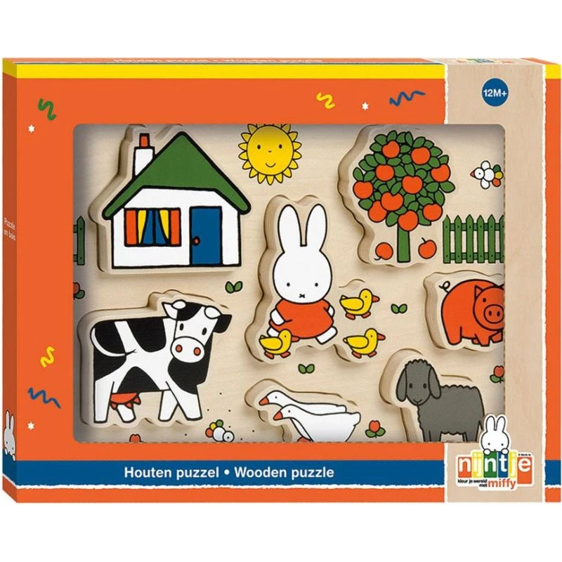 Bambolino Miffy Træpuslespil med 7 figurer