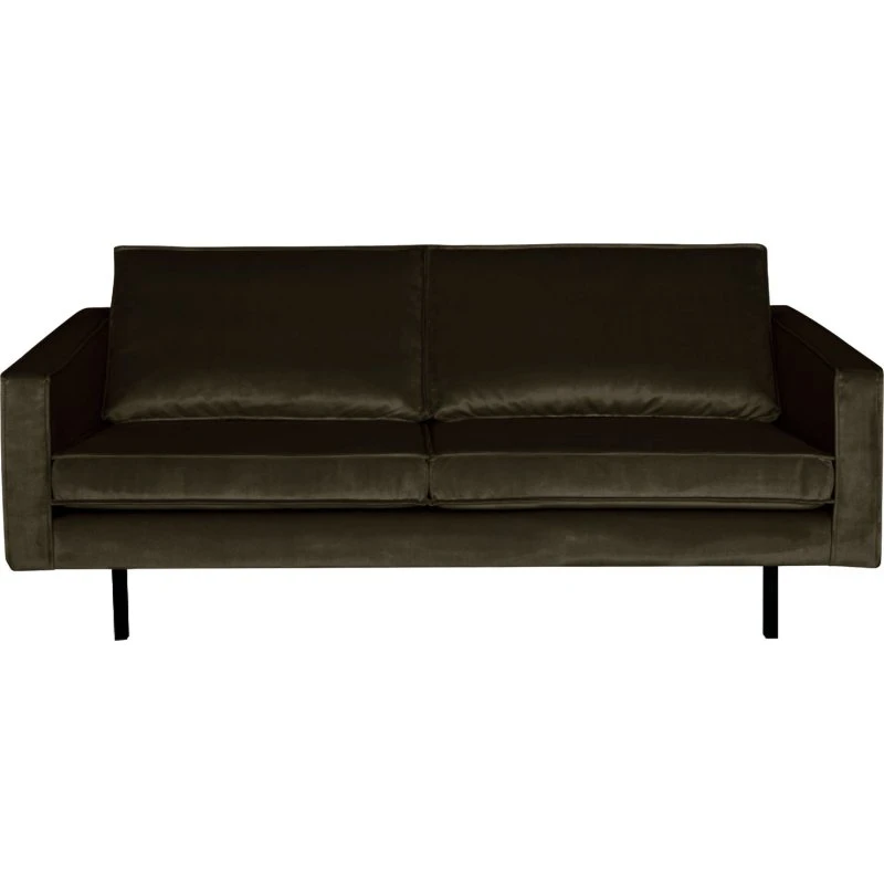 WOOOD Rodeo 2,5-personers sofa i mørkegrøn velour med metalben