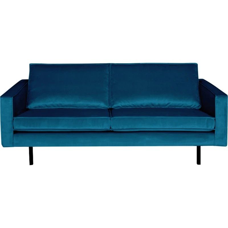 WOOOD Rodeo 2,5-personers sofa i blå velour - 190x86 cm