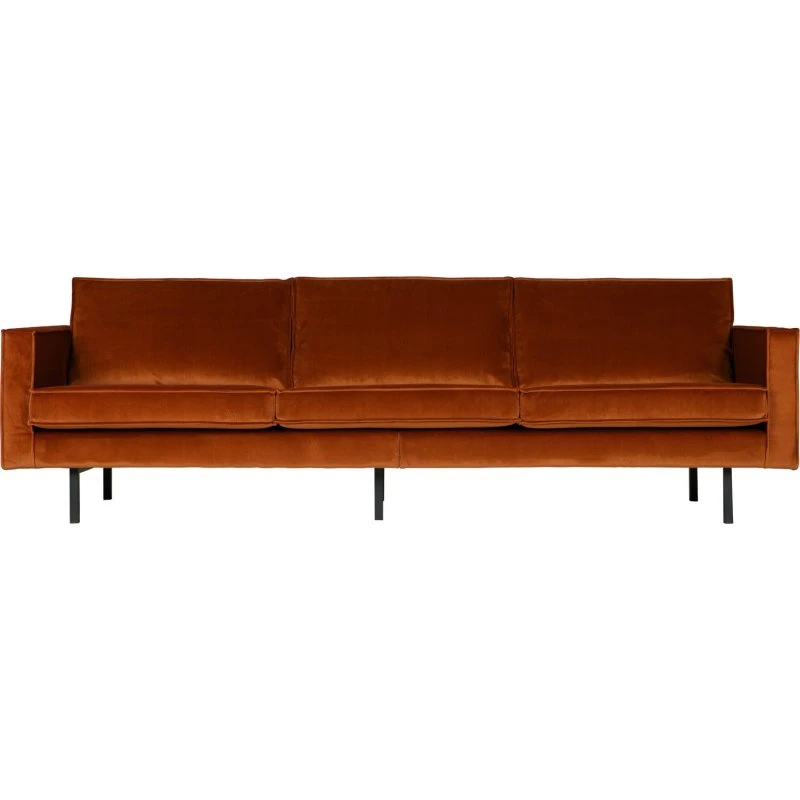 WOOOD Rodeo Jarra 3-personers sofa i rust velour, 277 cm