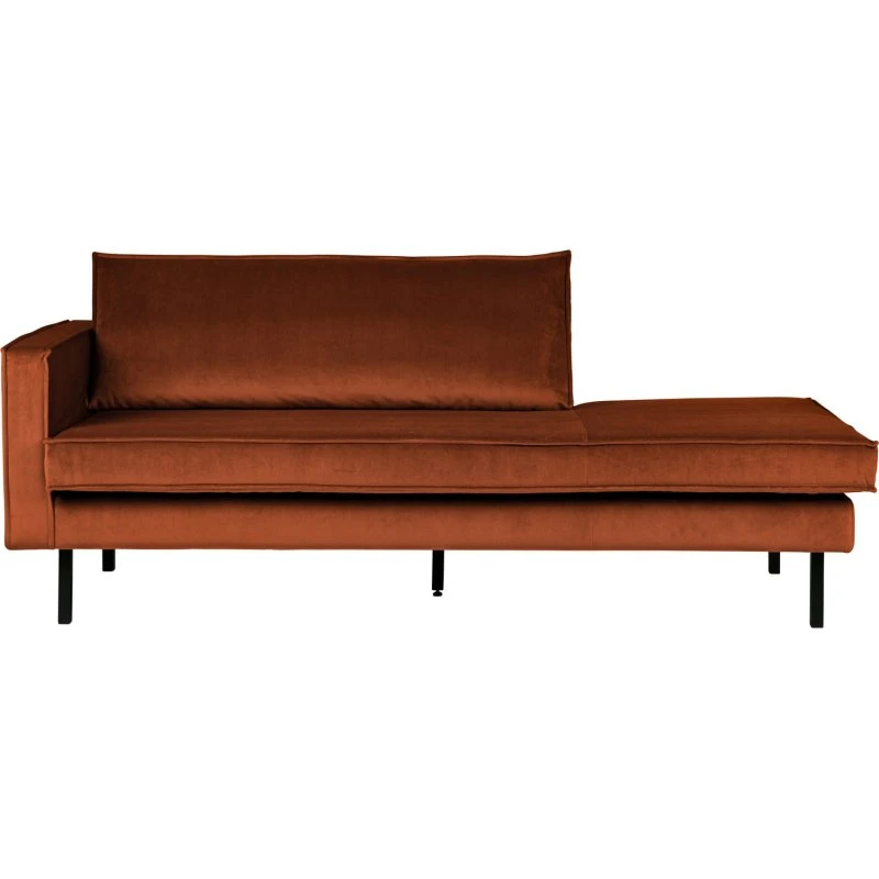 WOOOD Rodeo Daybed venstrevendt - Rust velour