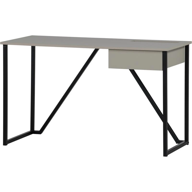 WOOOD Collection Julius skrivebord - slebet fyrretræ Dust, 126x53 cm