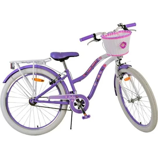 Volare Lovely Børnecykel - 24 tommer - Lilla/Hvid