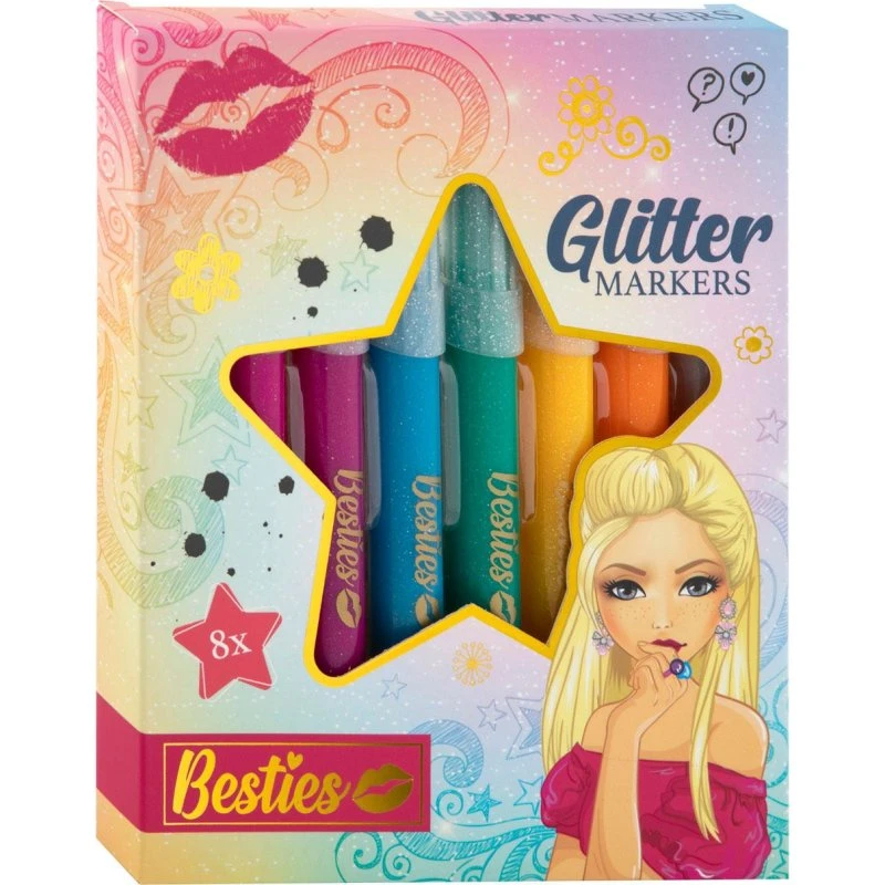 Besties Glittertuscher - 8 farver - 140026