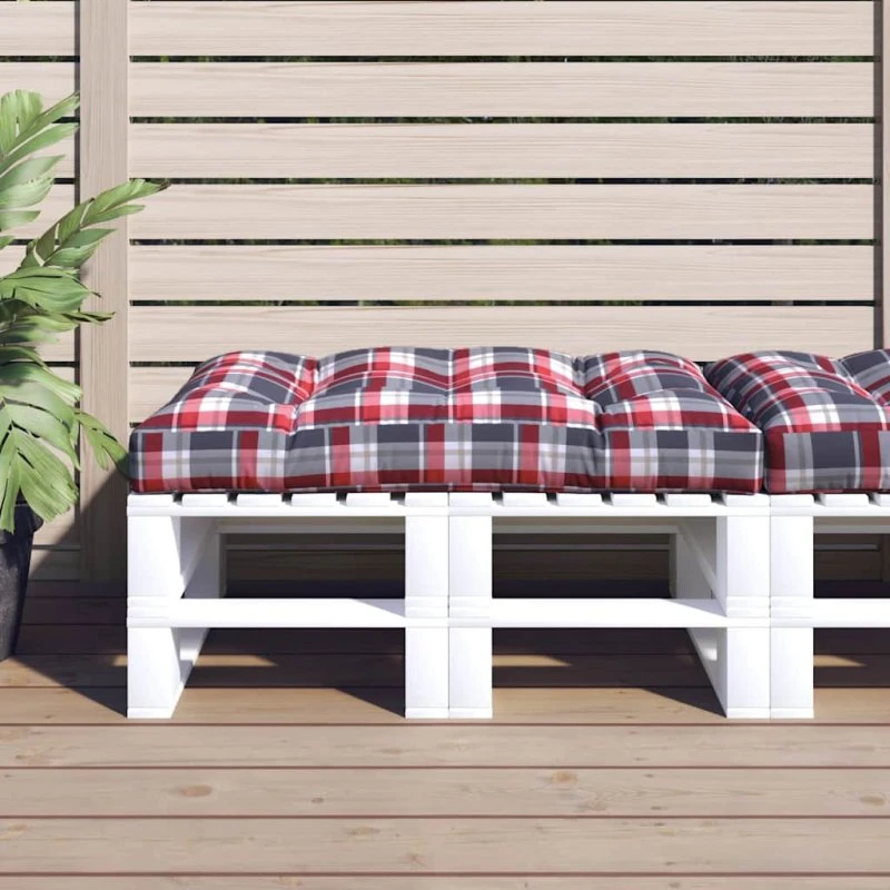 vidaxL pallehynde 120x80x12 cm rødternet