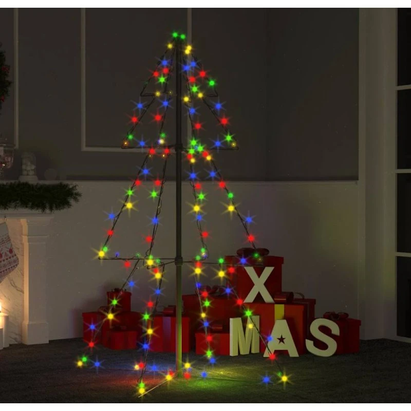 vidaXL lysende juletræ 78x120 cm - 160 LED multicolor