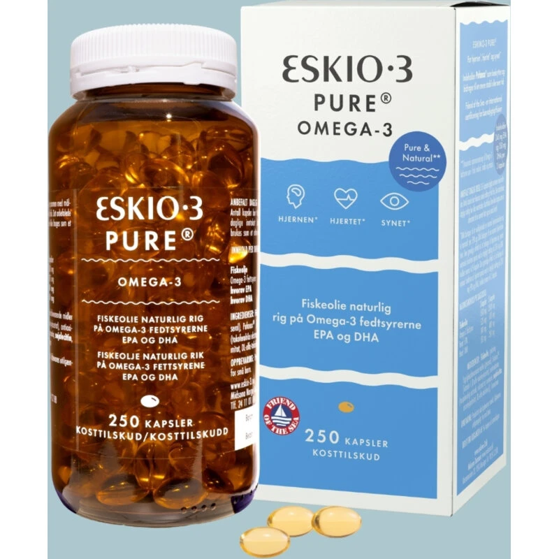 Eskio-3 Pure Omega-3, 250 små kapsler