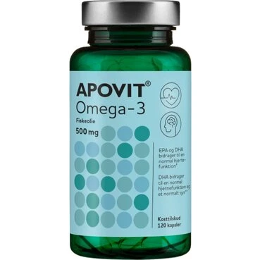 Apovit Omega-3 500 mg, 120 kapsler