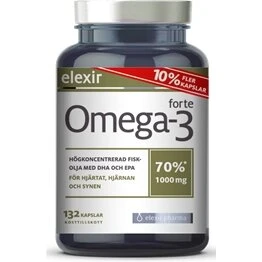 Elexir Omega-3 Forte 1000 mg – 132 kapsler