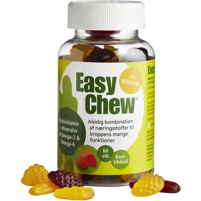 EasyChew Multivitamin + Mineraler 60 tyggedrops (vegansk)
