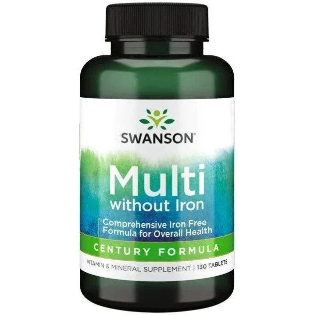 Swanson Century Formula Multivitamin uden jern, 130 tabletter