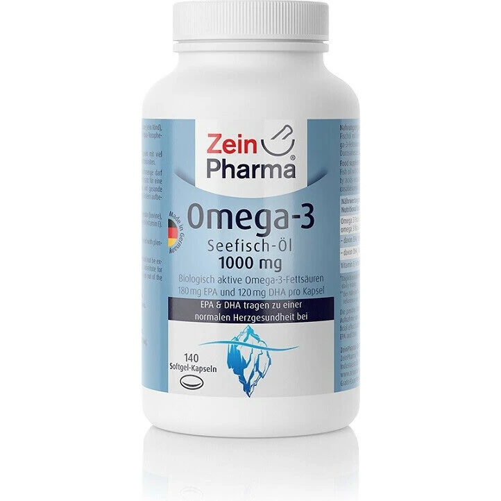 ZeinPharma Omega-3 havfiskeolie 1000 mg, 140 kapsler