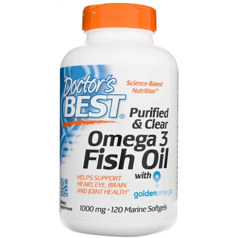 Doctor's Best Purified & Clear Omega-3 1000 mg — 120 kapsler