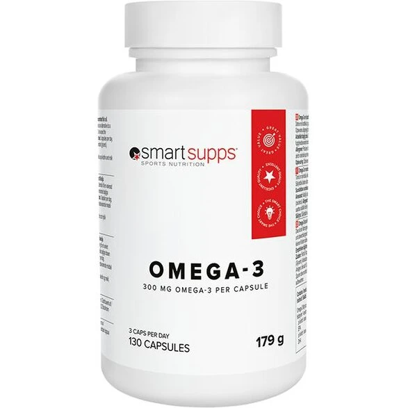 SmartSupps Omega-3 130 kapsler – 1000 mg fiskeolie