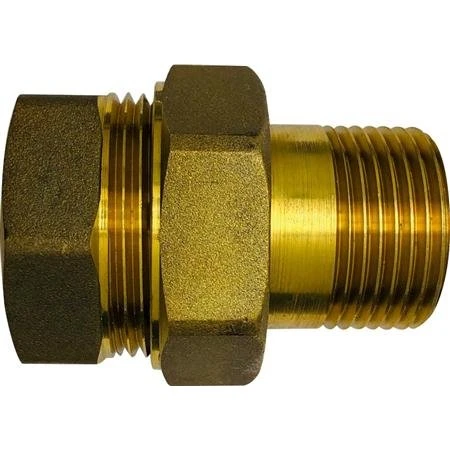Radiatorforskruning 1/2" ligeløbende i messing
