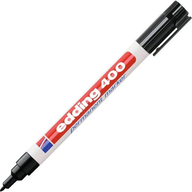 Edding 400 Permanent Markør, Sort, 1 mm spids