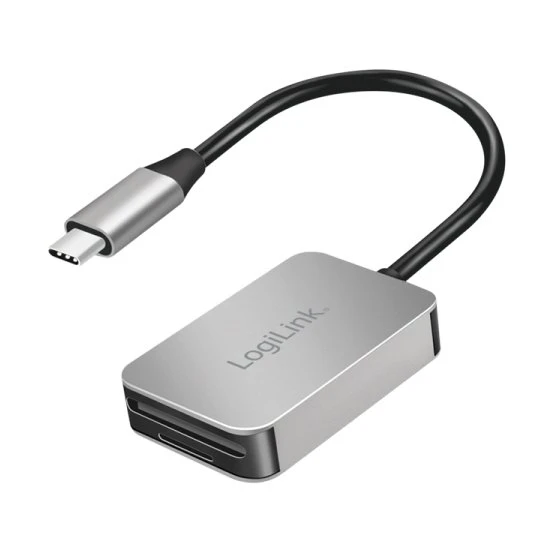 LogiLink USB-C 3.2 Kortlæser - SD & microSD i aluminium