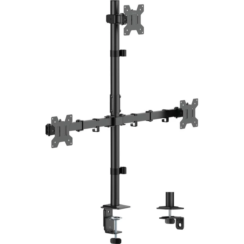 LogiLink Triple Monitor Mount 17-32" Justerbar Arm, Sort