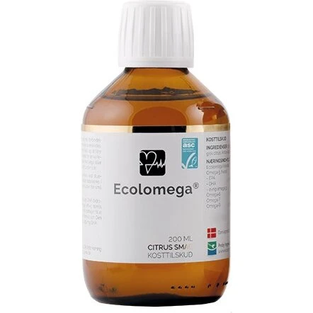 Ecolomega Økologisk Fiskeolie 200 ml (citrus)