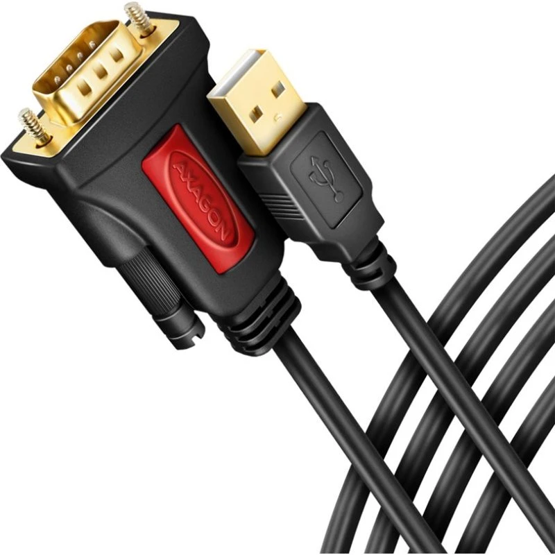 AXAGON Serielt kabel DB-9 til USB - 1,5 m - Sort