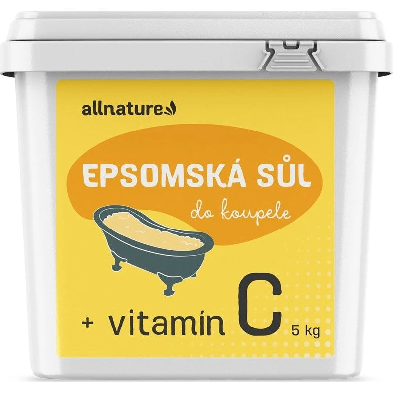 Allnature + Epsom salt med C-vitamin, 5000 g