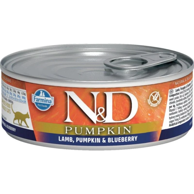 Farmina N&D Pumpkin Lam, Græskar & Blåbær Vådfoder til Kat (70 g)
