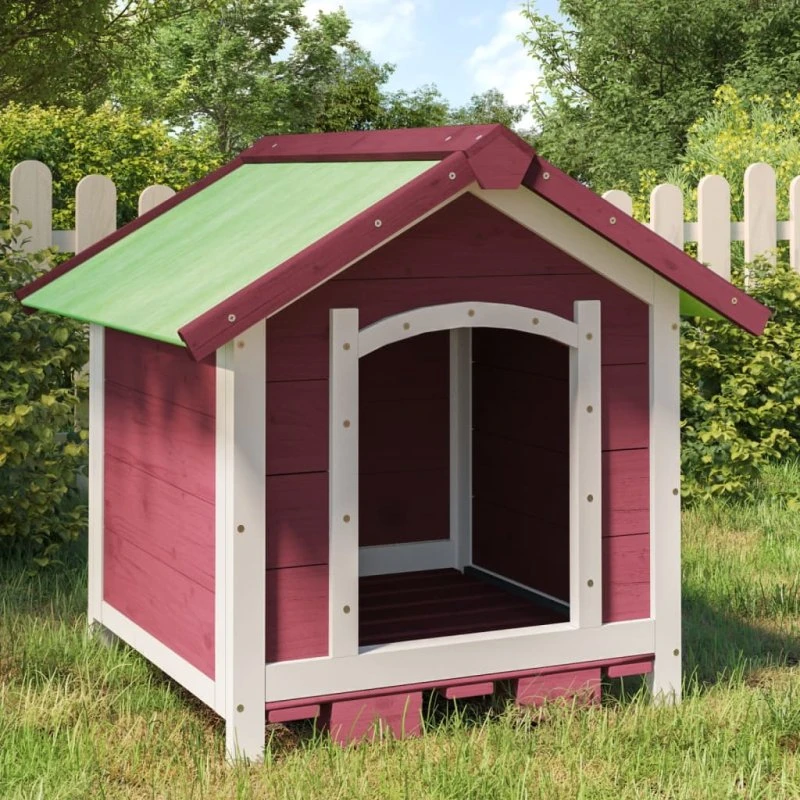vidaXL hundehus 65x65x61,5 cm i massivt fyrretræ, mokka