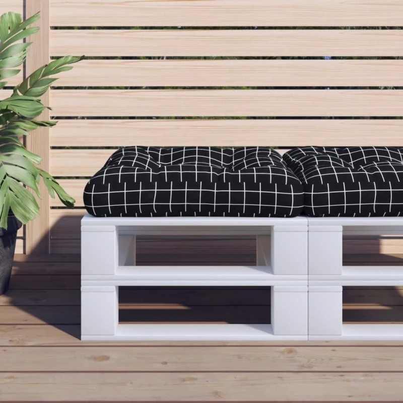 vidaXL pallehynde 58x58x10 cm oxfordstof ternet sort