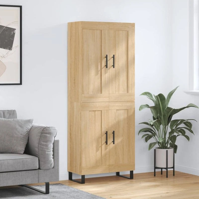 vidaXL Højskab 69,5x34x180 cm i sonoma-eg