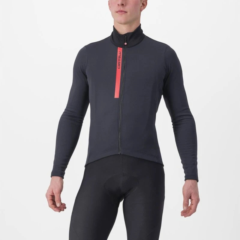Castelli Entrata Thermal langærmet cykeltrøje - Sort/Rød