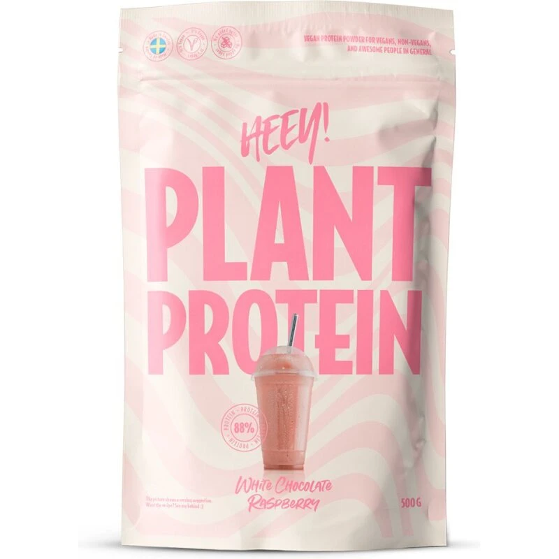 Heey! Vegan Plant Protein 500 g – White Chocolate Raspberry