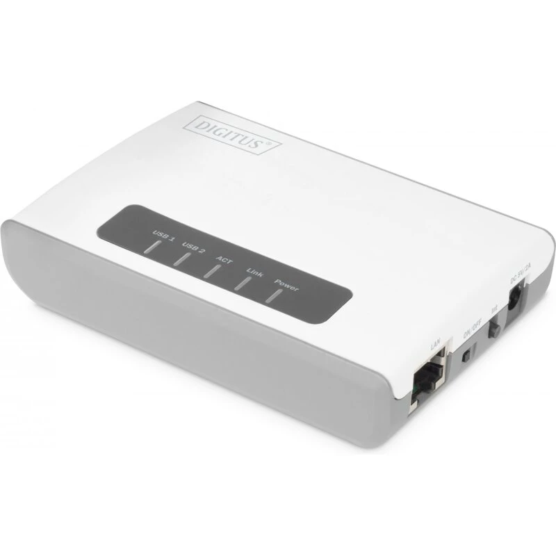 Digitus DN-13024 printserver Ethernet/WiFi hvid