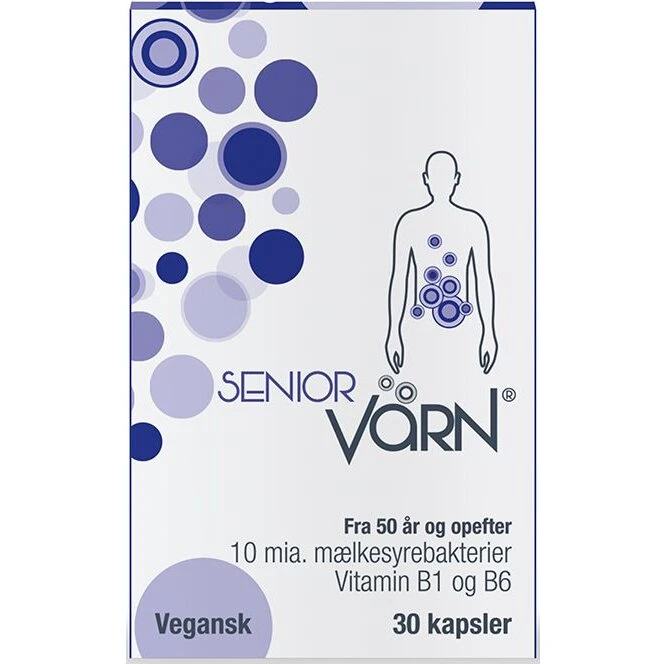 SeniorVärn Mælkesyrebakterier 30 kapsler – 10 mia., 4 stammer