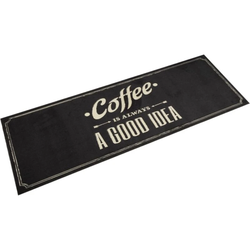vidaXL køkkentæppe 60x180 cm kaffedesign i blød velour